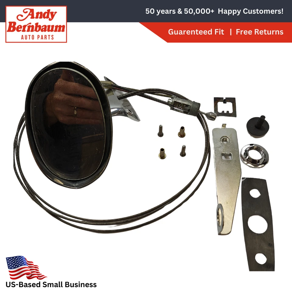 Espejo retrovisor remoto puerta exterior izquierda Plymouth Cuda Dodge Challenger 1970 3508987 nuevo en stock Foto 1 de 4