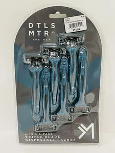 Men's 6pk Disposable Razors Triple Blade Aloe & Vitamin E (Blue) - Picture 1 of 5