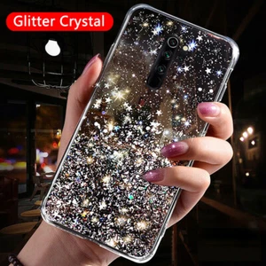 For Samsung A20E A50 A13 A16 A34 A56 A55 Bling Glitter Case Soft Silicone Cover - Picture 1 of 16