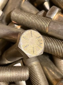 30 Stück) Brighton Best 1/2-20x3" Sechskantschraube, Klasse 8, gelb Zink, teilweise Thr - Bild 1 von 4