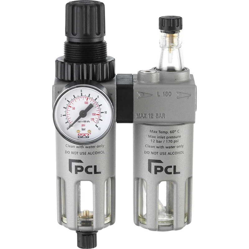 PCL Air Treatment Filter Regulator Lubricator 0-145 psi/0-10 bar 1/4 ATCFRL6 - Image 1 of 1