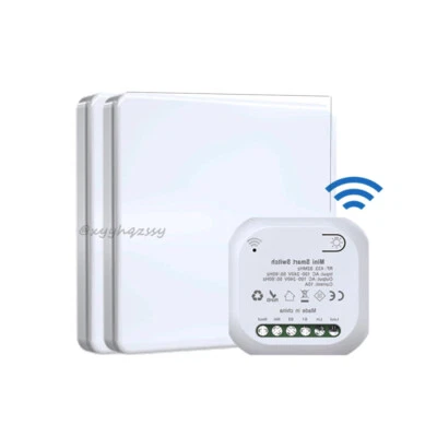 Funk-Lichtschalter Set, 2 Lichtschalter 1 Empfänger für Lampe, Keine Verkabelung - Bild 1 von 4