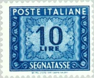 Stempel - Rep.Satz Italien - Number And Decorations - 10 L - 1947 - Gebraucht - Picture 1 of 1