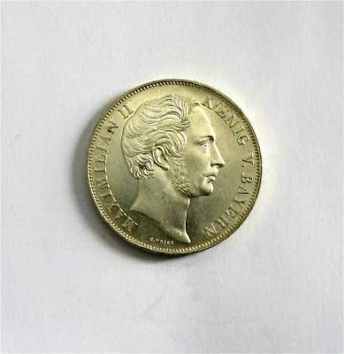 1855 Germany, Bavaria 2 Gulden Mximillian II mint State Superb MS+++  KM #848 - Image 1 of 4