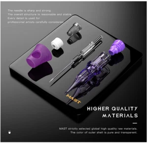 Mast Tattoo Cyber Cartridges for Pro Tattoo Artists 50-Count Mixed Sizes 10RL+RM - Picture 1 of 10