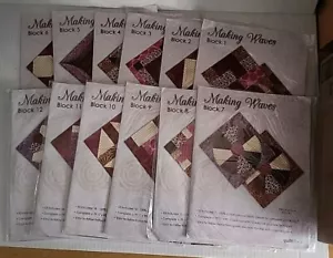 Making Waves Four Patch Pinwheel Quilt Blöcke 1-12 Quiltblöcke vorgeschnitten Joann NEU - Bild 1 von 14
