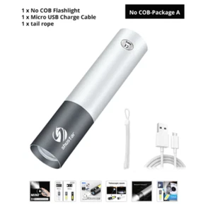 USB Rechargable Mini LED Flashlight 3 Lighting Mode Waterproof Torch Telescopic - Imagen 1 de 1
