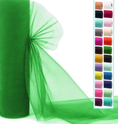 Perno de tela de tul 54x40yds tela de tul verde amarillo rollos rosa 10-20 yardas bebé Foto 1 de 4