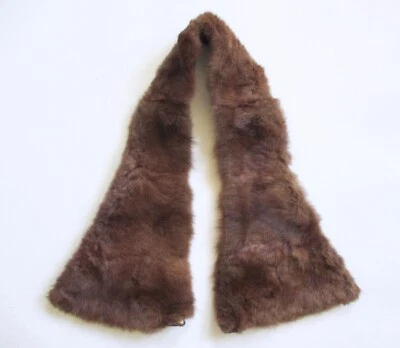 De colección Años 50 Marrón Visón Piel Cuello Trompeta Extremos Ojales Abrigos Artesanía Chatarra Foto 1 de 2