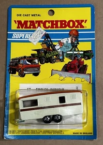 Matchbox Superfast 57 Eccles Caravan Cream Brown with Stripe G Boxed 1976 - Picture 1 of 5