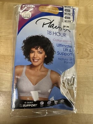 Playtex 18 Hour Ultimate Lift & Support Wirefree Cotton Bra 474C $39 NWT - Image 1 of 2