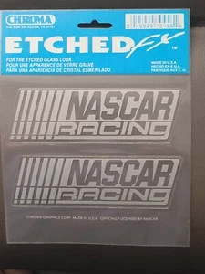 Vintage Nascar Etched Look Transparent Aufkleber LIZENZIERT NOS - Bild 1 von 2