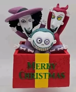 Nightmare Before Christmas Lock Shock & Barrel Present Figurine Christmas NEW - Picture 1 of 7