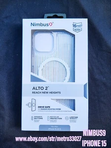 FOR APPLE IPHONE 15 NIMBUS9 ALTO 2 MAGSAFE CASE/TEMPERED GLASS $12.99 CYBER SALE - Picture 1 of 9