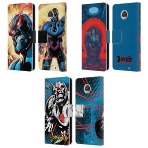 JUSTICE LEAGUE DC COMICS DARKSEID COMIC ART LEATHER BOOK CASE MOTOROLA PHONES - Picture 1 of 9
