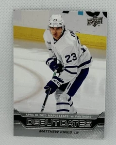 Matthew Knies 2023-24 Upper Deck Series 1 #DD-18 RC Debut Dates - Picture 1 of 2