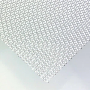 Lochblech Weiß Stahl 1mm dick Hexagonal Gitter HV2-2,5 Stahl DC01 Zuschnitte Neu - Bild 1 von 3