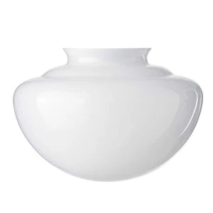 Ceiling Fan Shade, White Glass Round Lampshade Cover, B&Q Twister - Picture 1 of 4