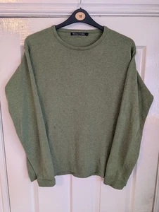 Woolovers maglione uomo verde taglia media 100% pura lana nuovo - Foto 1 di 11