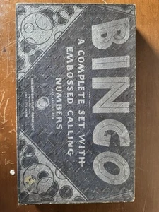 Bingo de colección Milton Bradley años 30 con números de llamada en relieve - Imagen 1 de 2