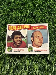 1975 Topps #222 All Pro Safeties Ken Houston Dick Anderson  F43 - Picture 1 of 2