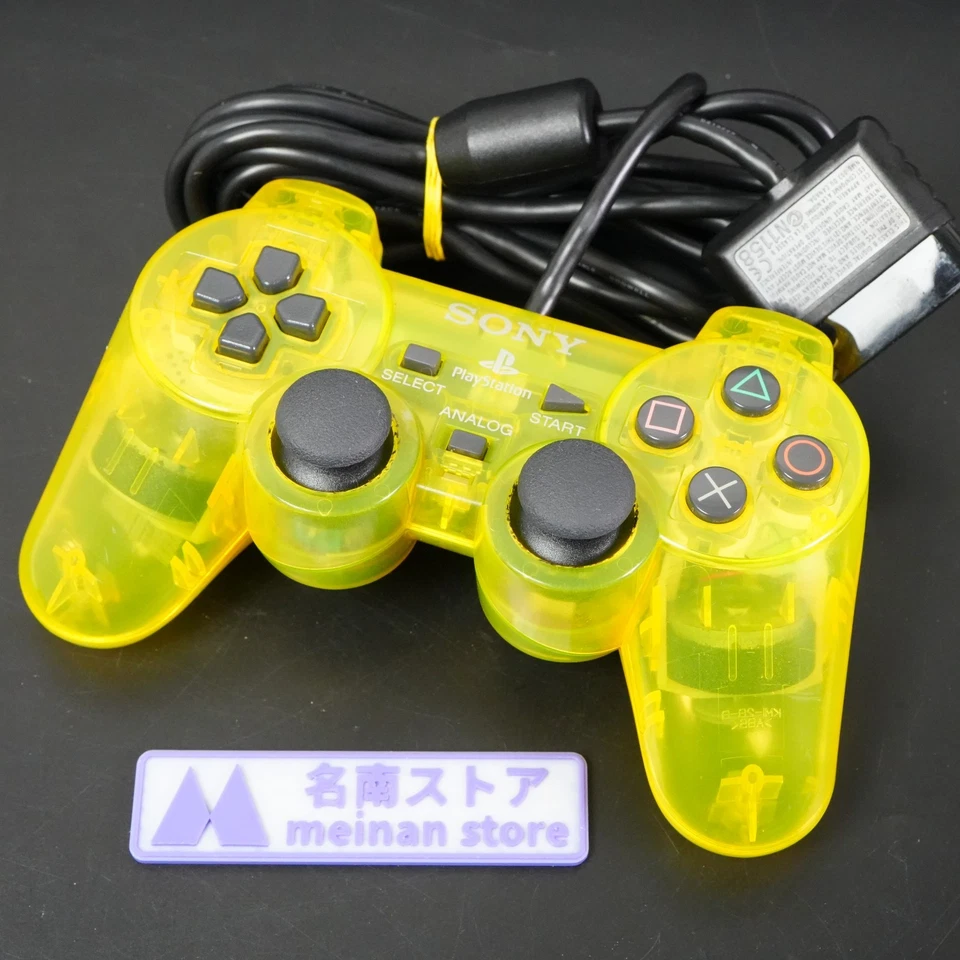 SONY DualShock 2 PlayStation2 PS2 Controller Lemon Yellow SCPH-10010 Tested - Image 1 of 4