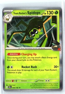 Team Rocket's Spidops 020/182 Pokémon Escarlata y Violeta Destinados Rivales Holo Raro - Imagen 1 de 1