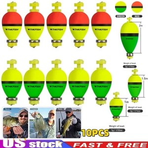 10 PIEZAS 3 TAMAÑOS Bobbers de Pesca Flotadores Bobbers Pesados Espuma Flotadores a Presión Bola Ovalada - Imagen 1 de 14