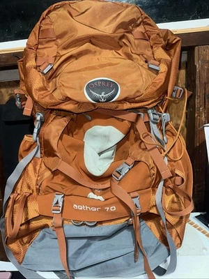 Osprey Aether 70 Camping Backpack Size M Orange/gray  - Image 1 of 4
