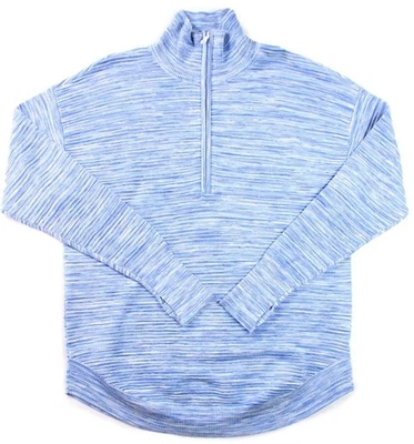 Top Suéter Offline by Aerie Mujer S 1/4 Cremallera Manga Larga Cuello Simulado Azul Blanco Foto 1 de 4