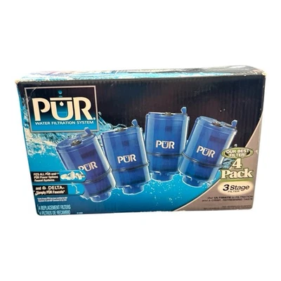 NEW PUR 4 Pack Replacement Faucet Filters, 3 Stage All Sealed - Image 1 of 3