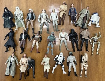 Vintage Star Wars figures figurines Lot of 24 *Read Description* 1995-1998 - Image 1 of 4