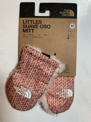 North Face Littles Suave Oso mittens pink peach toddler girl size XS - Image 1 of 2