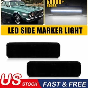 Smoked LED Side Lamps Marker White Light For Dodge Aspen/Charger/Coronet 3587436 - Picture 1 of 13