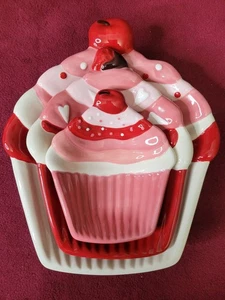 3 Platos Anidación en Forma de Cupcake, para Navidad o San Valentín - Imagen 1 de 9