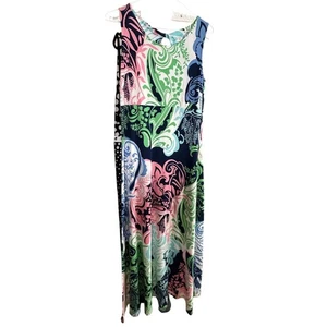 Maxi Vestido Talbots Para Mujer M Floral Boho Cachemira Playa Sin Mangas Hippie Preppy - Imagen 1 de 14