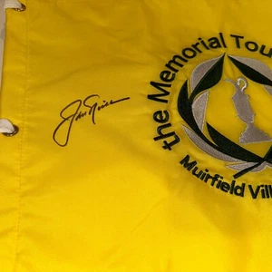 JACK NICKLAUS Signed The MEMORIAL Embroidered Pin Flag w/ Beckett LOA (BAS) - Picture 1 of 7