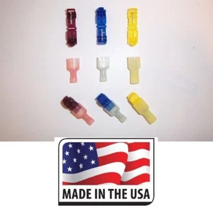 300 X ASSORTED T-TAPS & MALE QUICK DISCONNECT WIRE CONNECTOR 22-10 MADE IN USA - Picture 1 of 1