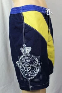 Ralph Lauren Navy Blue Yellow Swim Shorts Trunks NWT - Picture 1 of 1