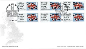 RARE! FLAG NDC FAAM VE DAY 70 8/5/15 FDC COLL/SET A003 BATH SHS POST GO - Picture 1 of 1