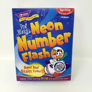 Prof.Wacky's Neon Number Flash - Learning & Education Math Card Games T-6004 NEW
