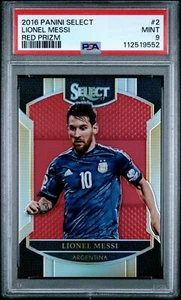 2016 PANINI SELECT #2 LIONEL MESSI ARGENTINA RED /199 - PSA 9 - Picture 1 of 2