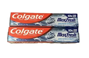 Lot of 2 Colgate Max Fresh with Whitening Breath Strips Toothpastes - 6.3oz- NEW - Picture 1 of 1
