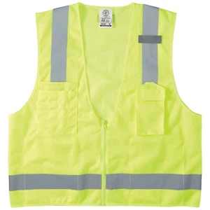 Klein Tools 60269 Safety Vest High Visibility Reflective ANSI Class 2 M/L Yellow - Picture 1 of 10