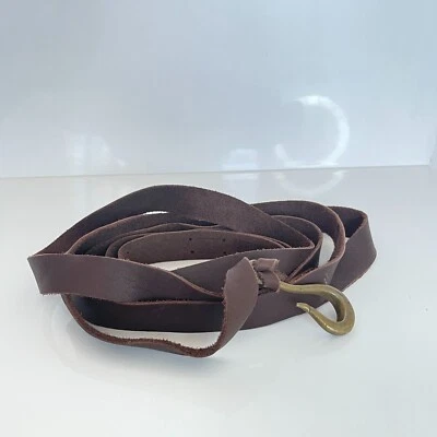 SUPER RARE!! philip crangi wrap belt in brown leather hook closure - Image 1 of 4