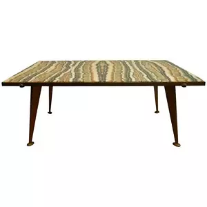 Rare Mid Century Quartz and Bronze Coffee Table by Richard Blow for Montici - Picture 1 of 12