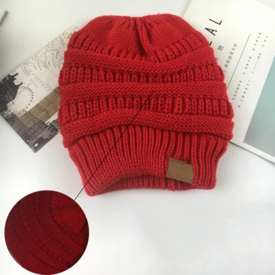 Gorro tejido holgado mujer hombre gran tamaño invierno esquí holgado calavera gorra EE. UU. Foto 1 de 3