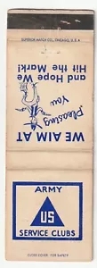 MATCHBOOK COVER - US ARMEE SERVICE CLUBS BOTSCHAFT MARSHALL FIELD SOUTH CAROLINA - Bild 1 von 3