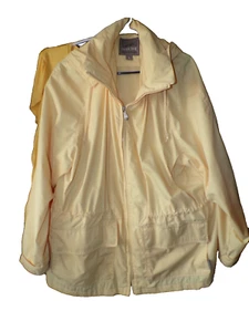 Pacific Trail Outdoor women's L Yellow Zip Up Jacket Removable Hood net lined CR - Picture 1 of 10
