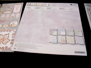 Creative Memories Lot Chalet DesignerPrints12x12 Paper 16Sheet& Title stickers + - Picture 1 of 4